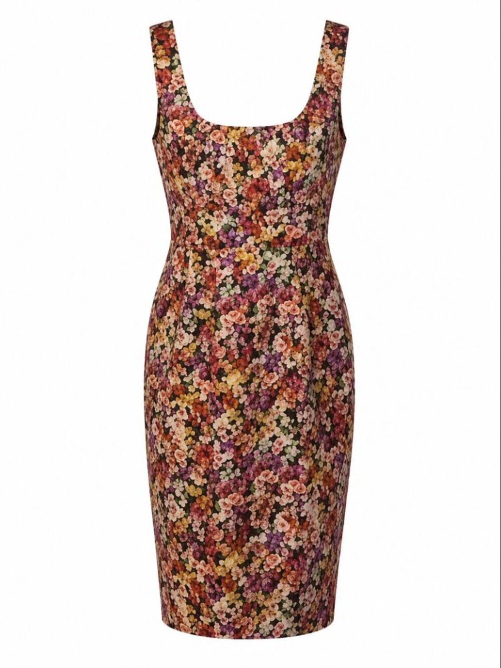 SPENCE Like-New Floral Black Floral Dress 10